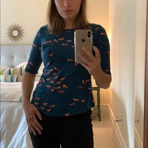 Soft cotton shirt with adorable fox pattern 🦊❤️